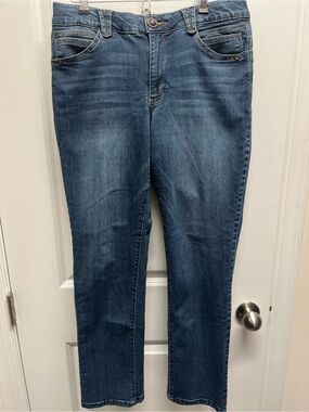 Democracy "Ab"solution Straight Leg Jeans medium Wash Stretch Size 12